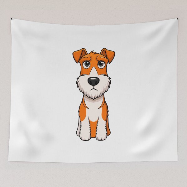 Item preview, Wire Fox Terrier Pursuing Squirrel Puppy Artwork designed and sold by iwcus.