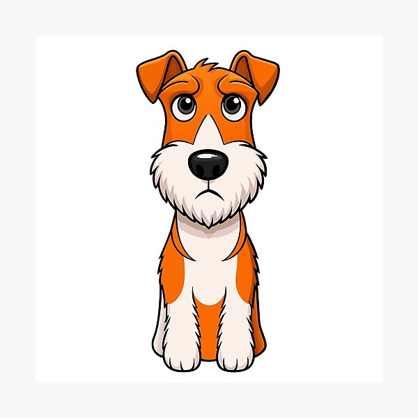 Item preview, Wire Fox Terrier Pursuing Squirrel Puppy Artwork designed and sold by iwcus.