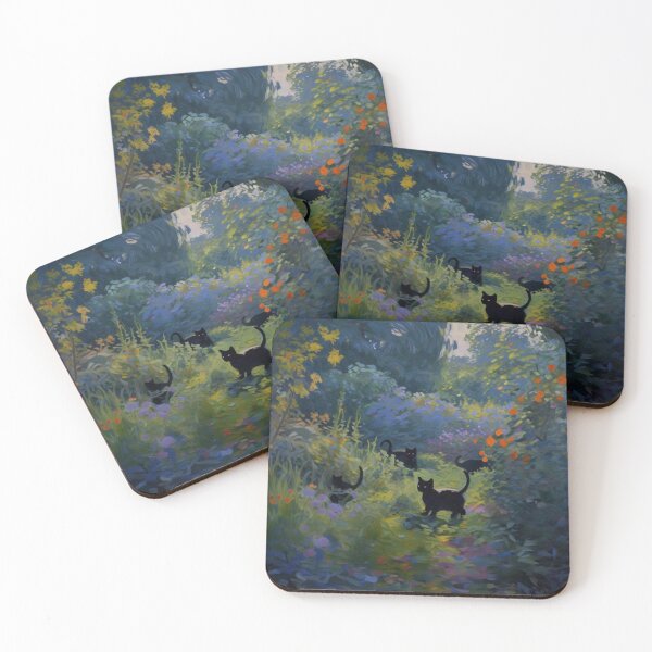 Item preview, More Monet-Inspired Black Kittens designed and sold by vwcallais.
