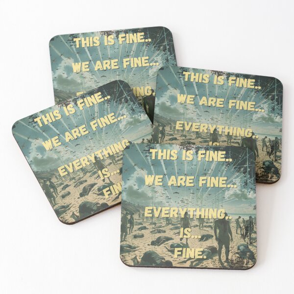 Item preview, Everything is fine - Hell on Earth designed and sold by PitchBlackIcon.