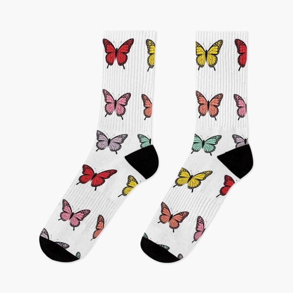 Item preview, colorful butterfly sticker set of 6 designed and sold by EMMonovi.