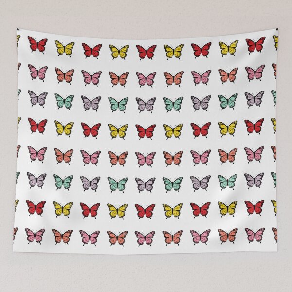 Item preview, colorful butterfly sticker set of 6 designed and sold by EMMonovi.