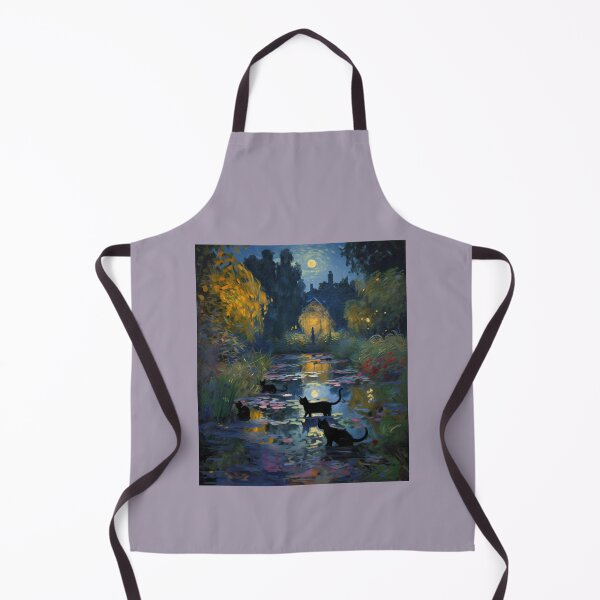Item preview, Monet-Inspired Black Kittens at Night designed and sold by vwcallais.