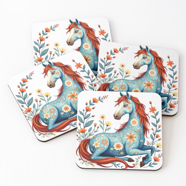 Item preview, Floral Fantasy Horse Illustration designed and sold by BirdsnStuff.