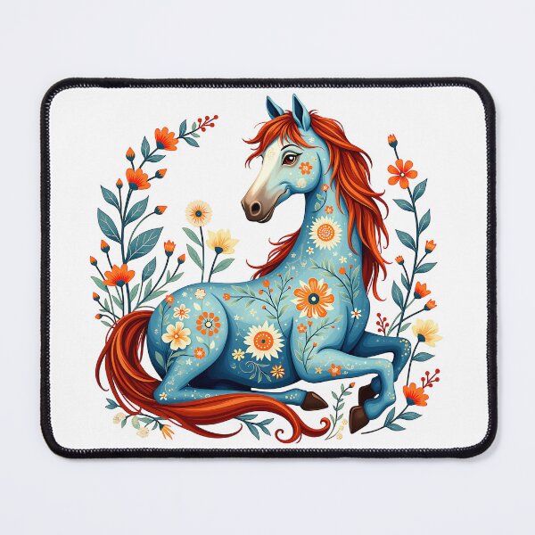 Item preview, Floral Fantasy Horse Illustration designed and sold by BirdsnStuff.