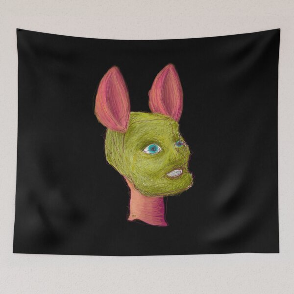 Item preview, Green head (black background) designed and sold by MentaLee.