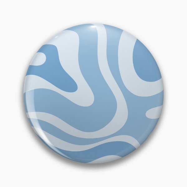 Item preview, Retro Modern Liquid Swirl Abstract Pattern in Muted Blue designed and sold by kierkegaard.
