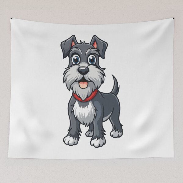 Artikelvorschau, Anmutiger Standardschnauzer-Kunstentwurf entworfen und verkauft von iwcus.