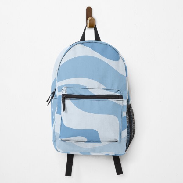 Item preview, Retro Modern Liquid Swirl Abstract Pattern in Muted Blue designed and sold by kierkegaard.