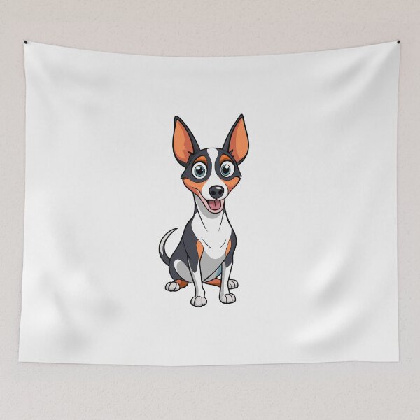 Item preview, Curious Rat Terrier - Dog Artwork Pint designed and sold by iwcus.