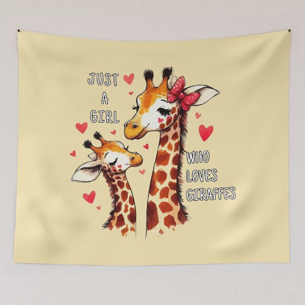 Item preview, Just a Girl Who Loves Giraffes Cute designed and sold by TomFrontierArt.