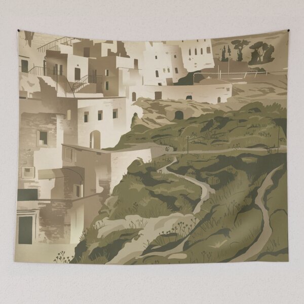 Item preview, Matera Vintage Travel Poster designed and sold by TravelerRat.