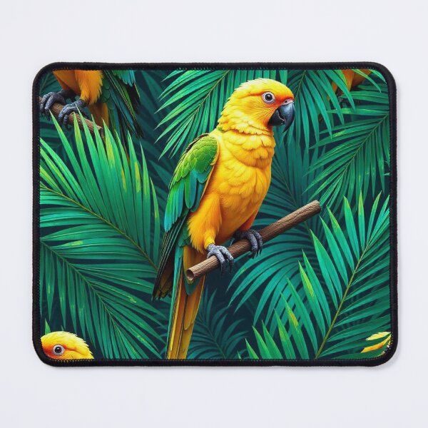 Item preview,  Tropical Jungle Seamless Pattern with Parrot and Palm Leaves designed and sold by hjian8219.
