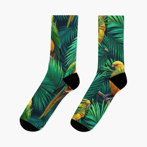 Item preview,  Tropical Jungle Seamless Pattern with Parrot and Palm Leaves designed and sold by hjian8219.