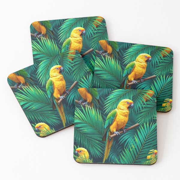 Item preview,  Tropical Jungle Seamless Pattern with Parrot and Palm Leaves designed and sold by hjian8219.
