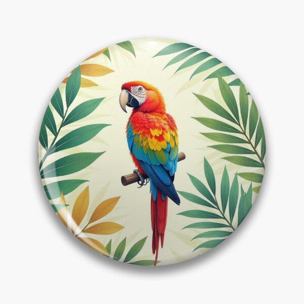 Item preview,  Tropical Jungle Seamless Pattern with Parrot and Palm Leaves designed and sold by hjian8219.
