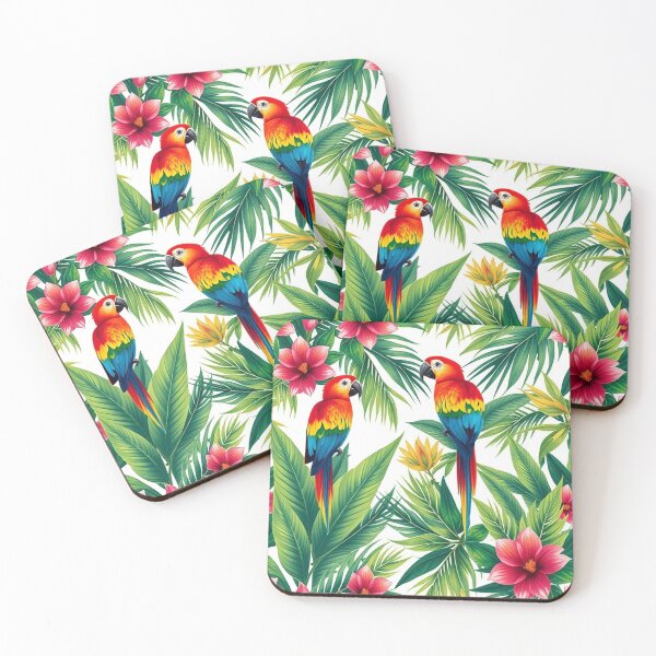Item preview,  Tropical Jungle Seamless Pattern with Parrot and Palm Leaves designed and sold by hjian8219.