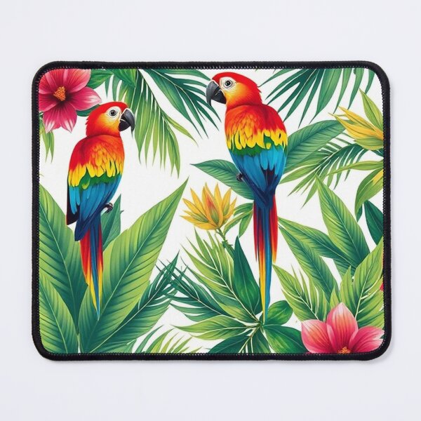 Item preview,  Tropical Jungle Seamless Pattern with Parrot and Palm Leaves designed and sold by hjian8219.