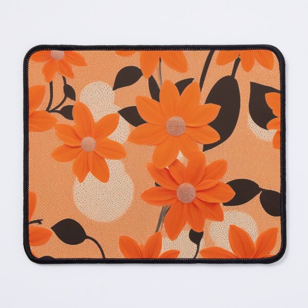 Item preview, Contemporary Orange Floral and Polka Dot Shapes Collage Seamless Pattern Set designed and sold by hjian8219.