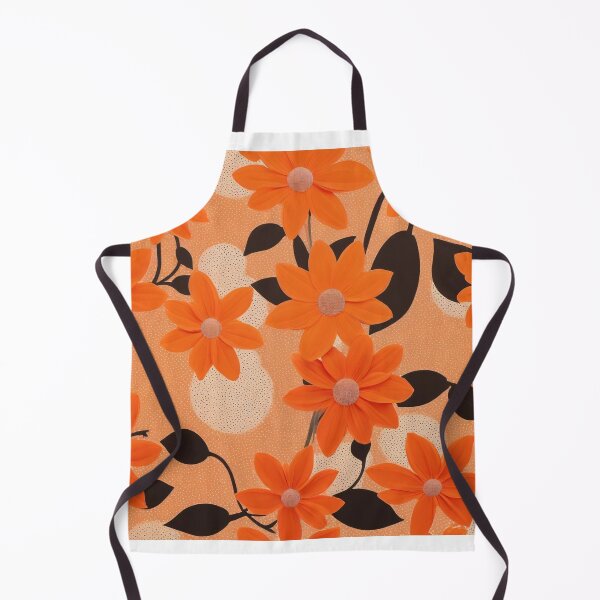 Item preview, Contemporary Orange Floral and Polka Dot Shapes Collage Seamless Pattern Set designed and sold by hjian8219.