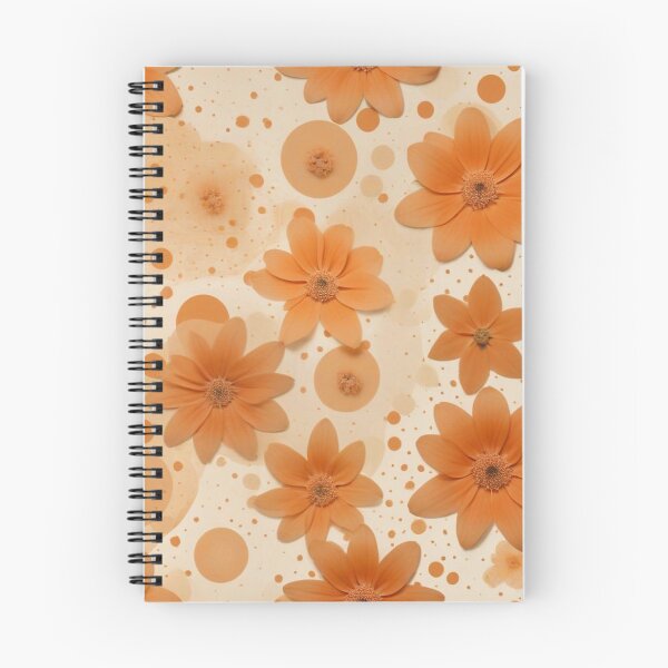 Item preview, Contemporary Orange Floral and Polka Dot Shapes Collage Seamless Pattern Set designed and sold by hjian8219.
