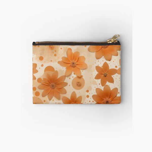 Item preview, Contemporary Orange Floral and Polka Dot Shapes Collage Seamless Pattern Set designed and sold by hjian8219.
