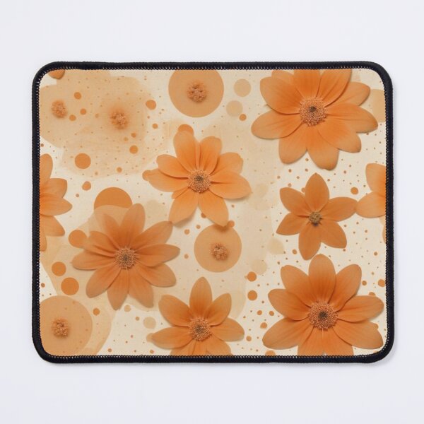 Item preview, Contemporary Orange Floral and Polka Dot Shapes Collage Seamless Pattern Set designed and sold by hjian8219.