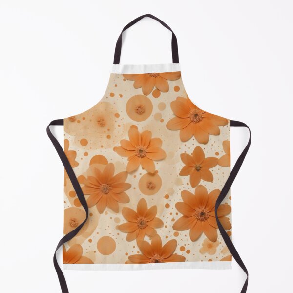 Item preview, Contemporary Orange Floral and Polka Dot Shapes Collage Seamless Pattern Set designed and sold by hjian8219.