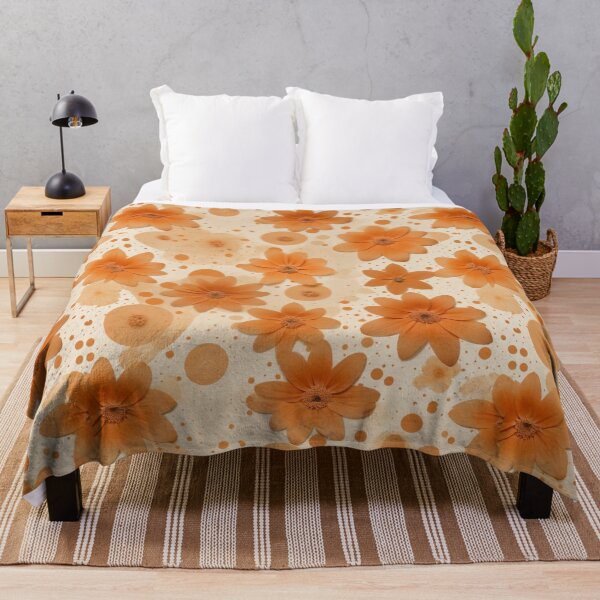 Item preview, Contemporary Orange Floral and Polka Dot Shapes Collage Seamless Pattern Set designed and sold by hjian8219.