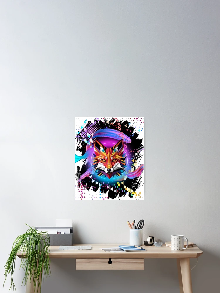 Thumbnail 2 of 3, Poster, Neon Fox designed and sold by Nacho Average Designs.