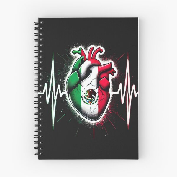 Item preview, Mexico Heart Mexico Flag Heartbeat EKG Pulse Mexican Pride designed and sold by SztylishDesigns.