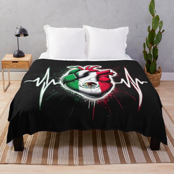 Item preview, Mexico Heart Mexico Flag Heartbeat EKG Pulse Mexican Pride designed and sold by SztylishDesigns.