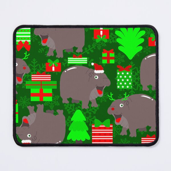 Item preview, cute hippo merry christmas hippopotamus designed and sold by Gossip Rag.