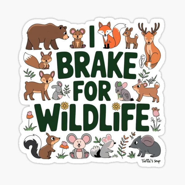 Artikel-Vorschau von Ich bremse für Wildtiere Autoaufkleber, designt und verkauft von MasnMusg.