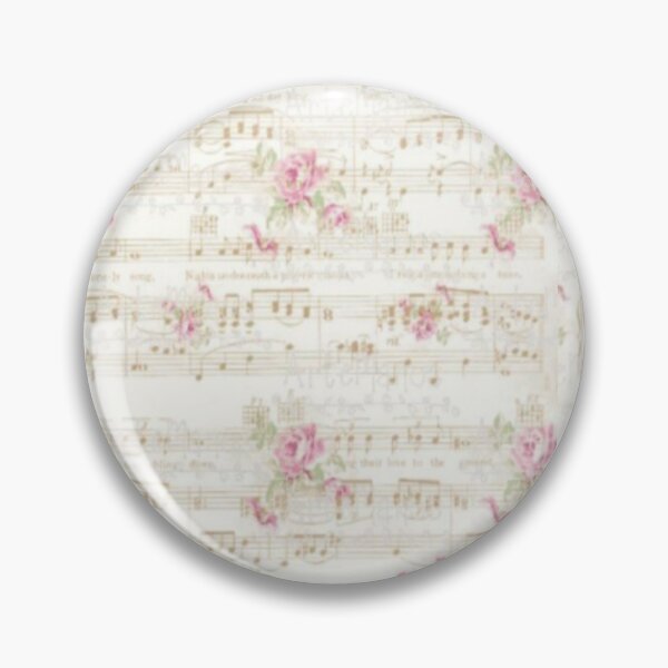 Item preview, Coquette floral music notes pattern  designed and sold by Pixiedrop.
