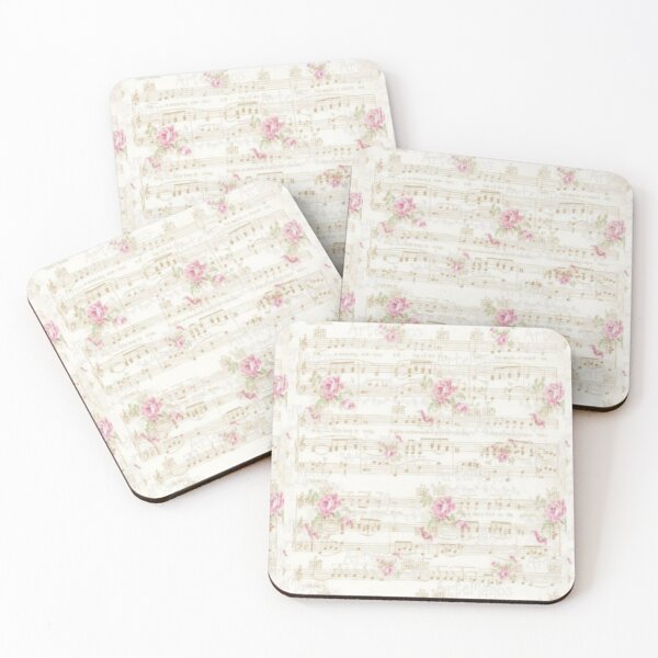 Item preview, Coquette floral music notes pattern  designed and sold by Pixiedrop.