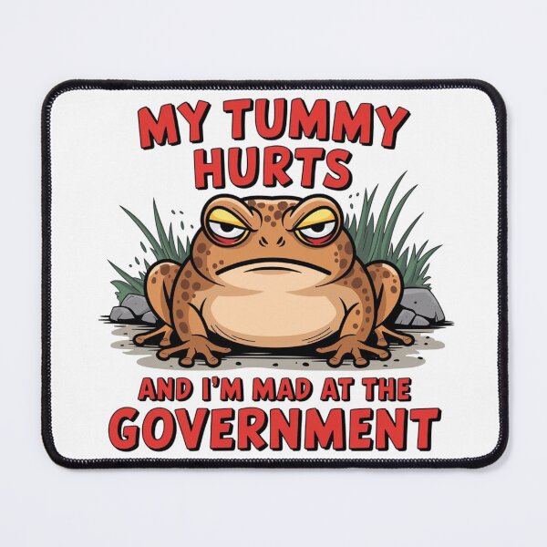 Item preview, My tummy hurts and I’m mad at the government funny bumper sticker  designed and sold by MasnMusg.