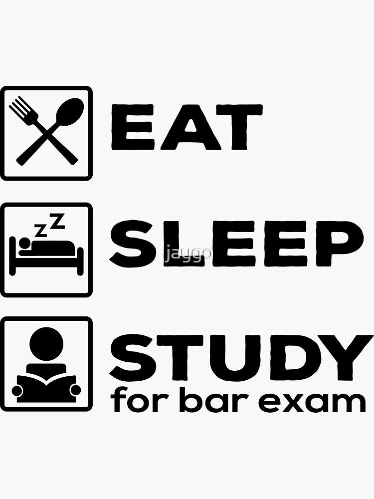 Eat Sleep Study' Sticker