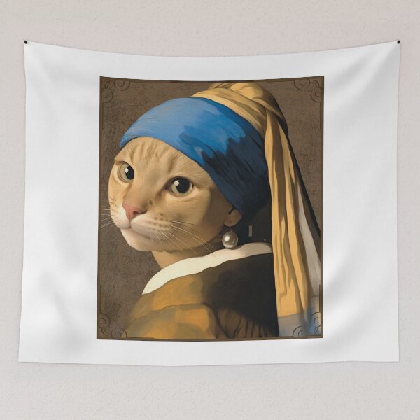 Item preview, Cat With The Pearl Earring designed and sold by MudcreekDesign.