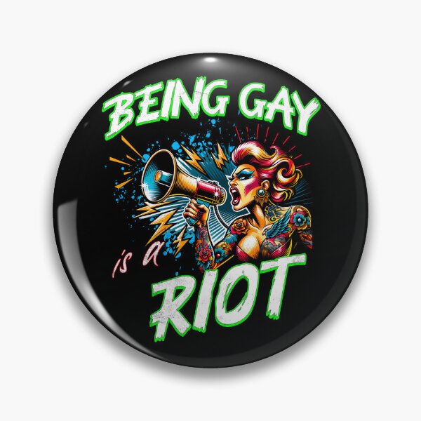 Item preview, Being Gay Is A Riot designed and sold by DarkSenseDesign.