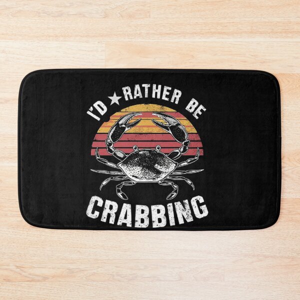 Item preview, Vintage Crab Design with Sunset - I’d Rather Be Crabbing designed and sold by love3617.
