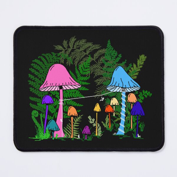 Item preview, Ziplining Colorful Mushrooms designed and sold by HRSCreates.