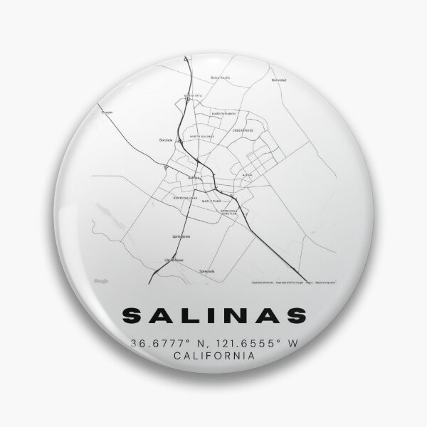 Artikelvorschau, Minimalistische Salinas-Kartenkunst – Design mit Koordinaten der kalifornischen Stadt entworfen und verkauft von RM-Journey.