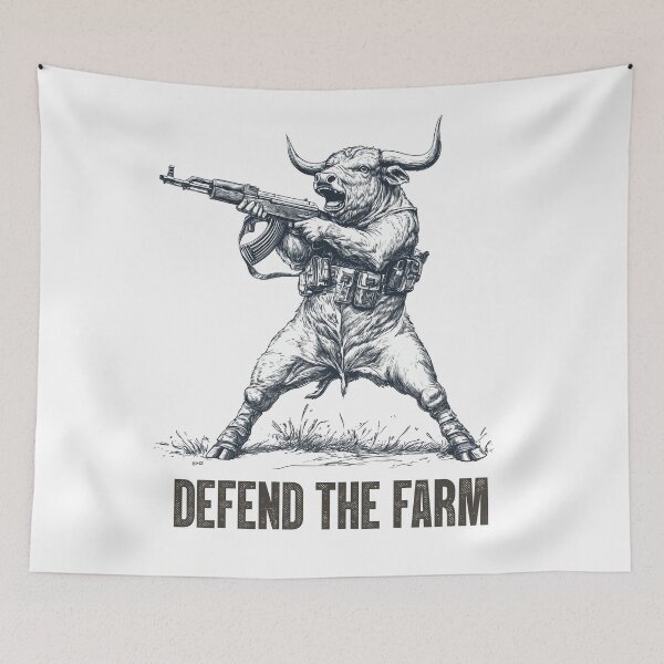 Item preview, DEFEND THE FARM - BULL designed and sold by DefendNaturePDX.