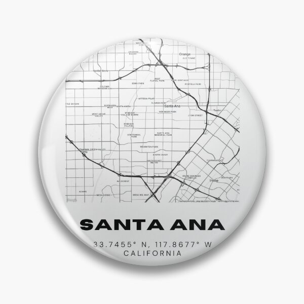 Item preview, Minimalist Santa Ana Map Art - California City Coordinates Design designed and sold by RM-Journey.