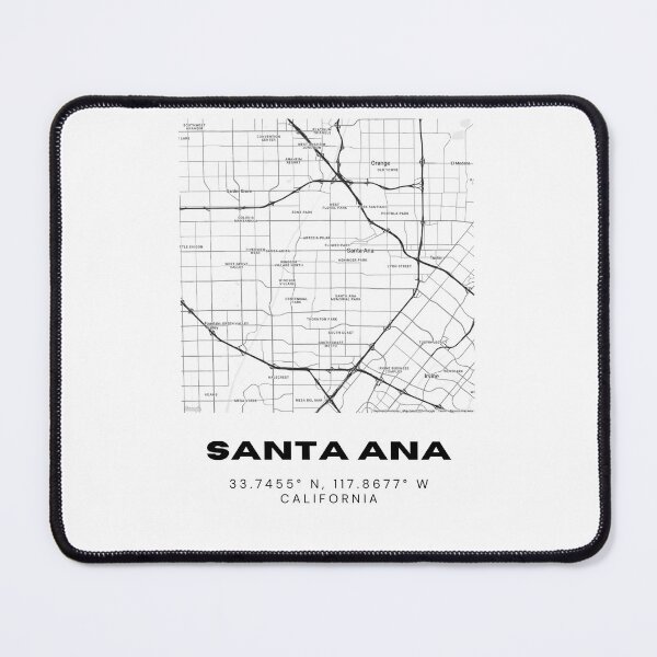Item preview, Minimalist Santa Ana Map Art - California City Coordinates Design designed and sold by RM-Journey.