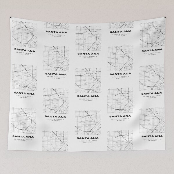 Item preview, Minimalist Santa Ana Map Art - California City Coordinates Design designed and sold by RM-Journey.