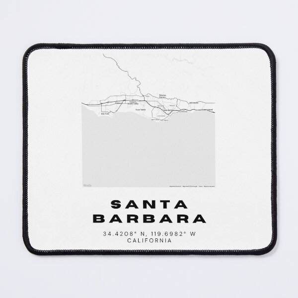 Item preview, Minimalist Santa Barbara Map Art - California City Coordinates Design designed and sold by RM-Journey.