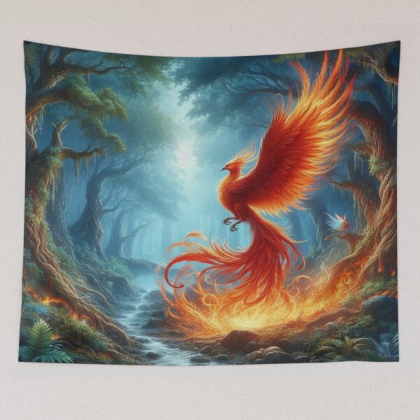 Item preview, Phoenix in the forest designed and sold by Jennifer McBride.