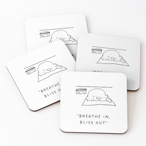 Item preview, Breathe In, Bliss Out | Yoga Cat Illustration designed and sold by RM-Journey.